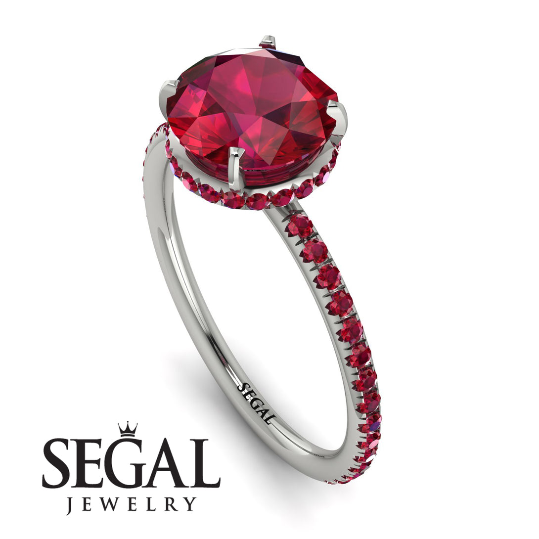 Hidden Halo Ruby Ring - Fiona No. 57