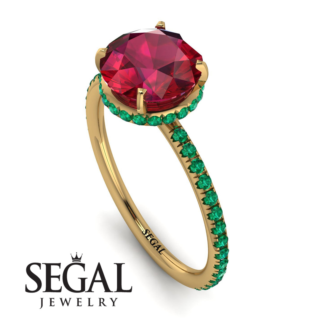 Hidden Halo Ruby Ring - Fiona No. 25