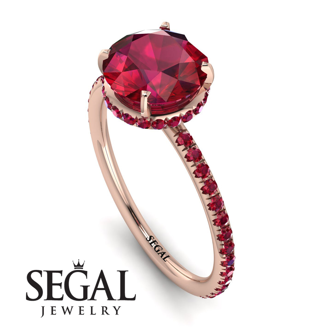 Hidden Halo Ruby Ring - Fiona No. 56