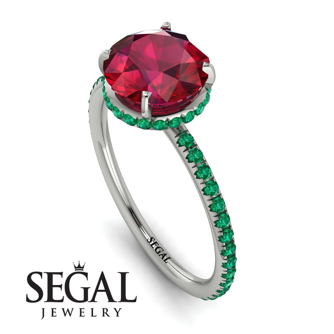 Hidden Halo Ruby Ring - Fiona No. 27