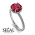 Hidden Halo Ruby Ring - Fiona No. 12