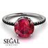 Hidden Halo Ruby Ring - Fiona No. 42
