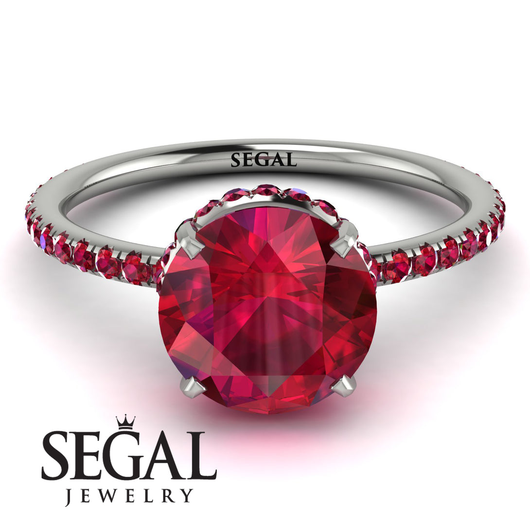 Hidden Halo Ruby Ring - Fiona No. 57