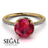 Hidden Halo Ruby Ring - Fiona No. 10