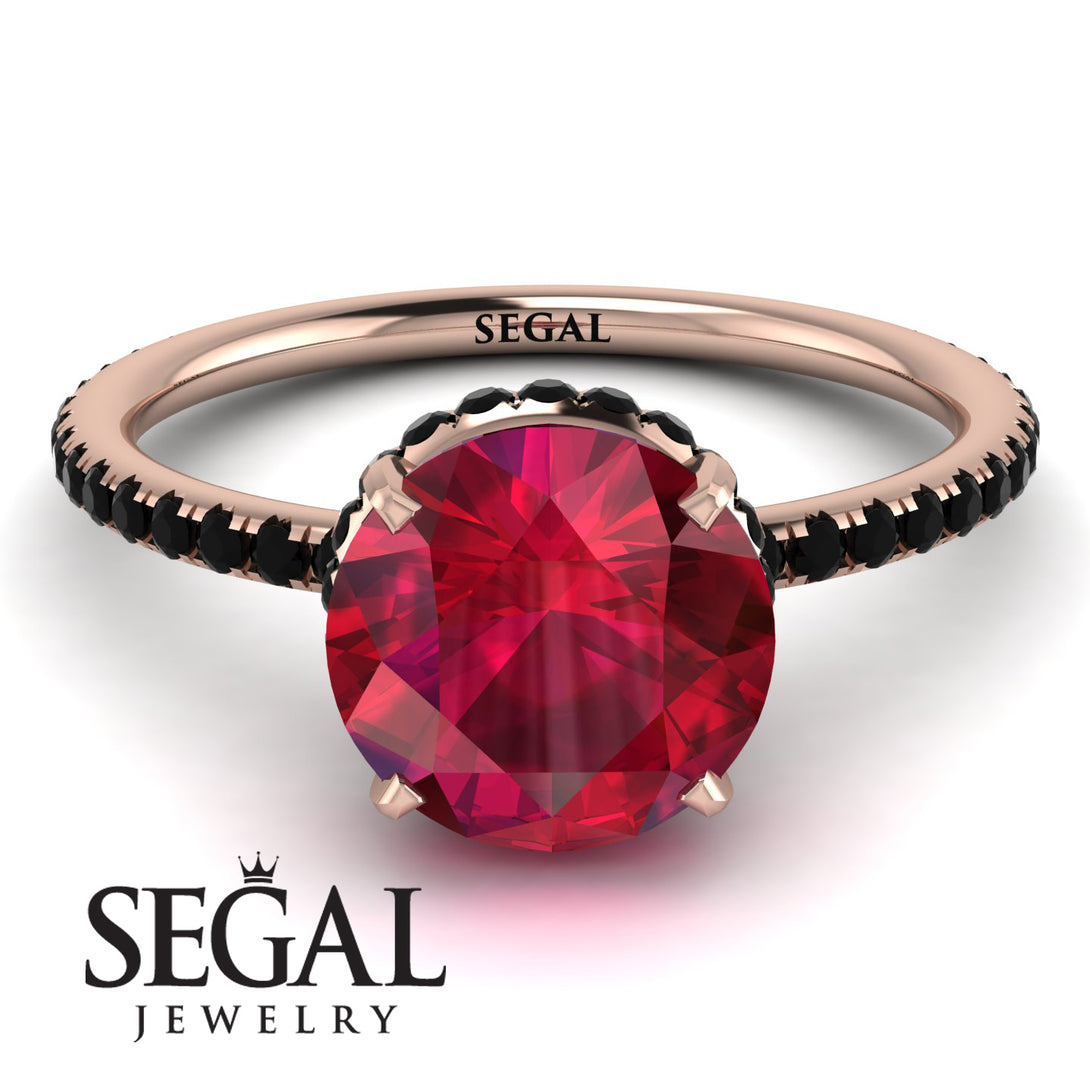Hidden Halo Ruby Ring - Fiona No. 41