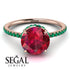 Hidden Halo Ruby Ring - Fiona No. 26