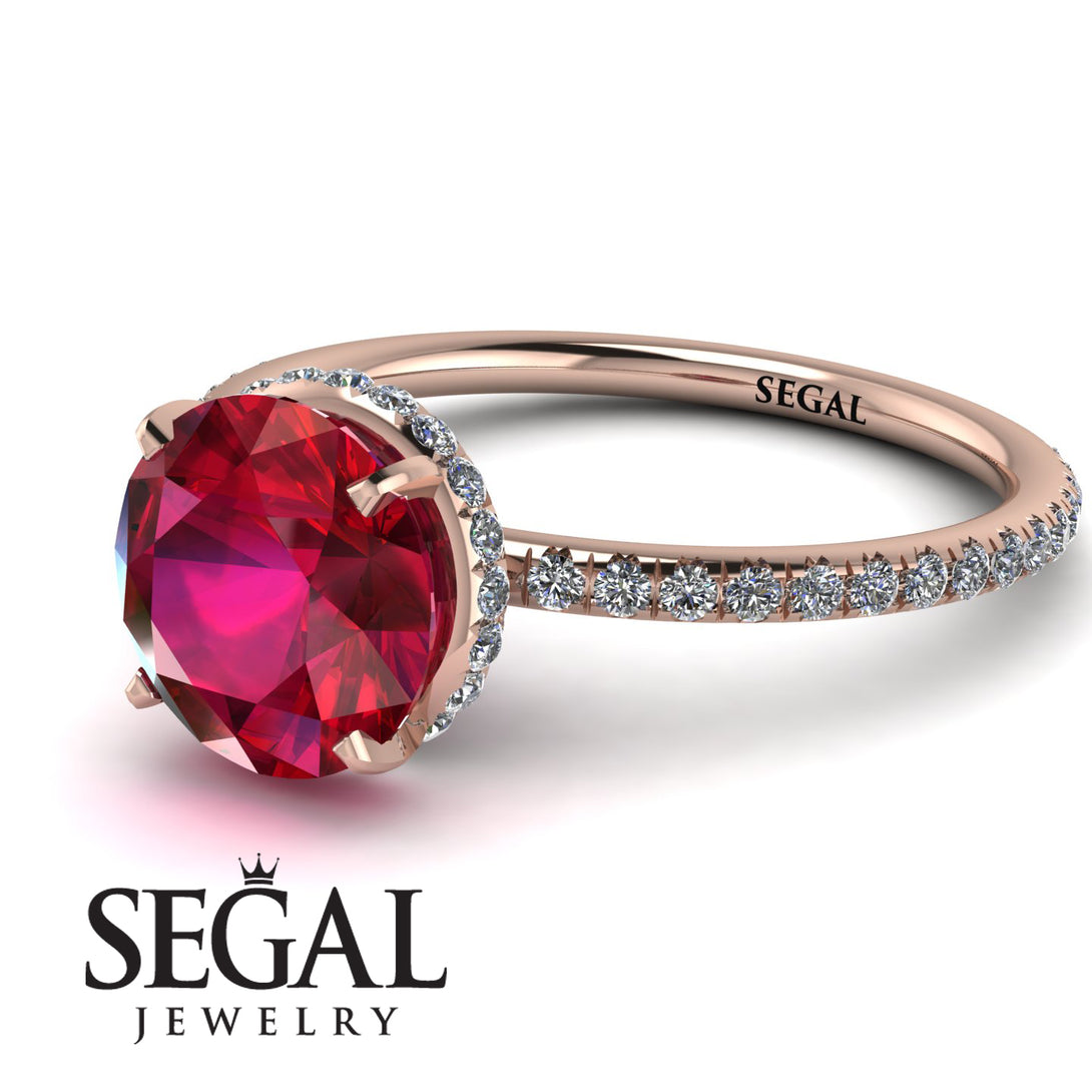 Hidden Halo Ruby Ring - Fiona No. 11