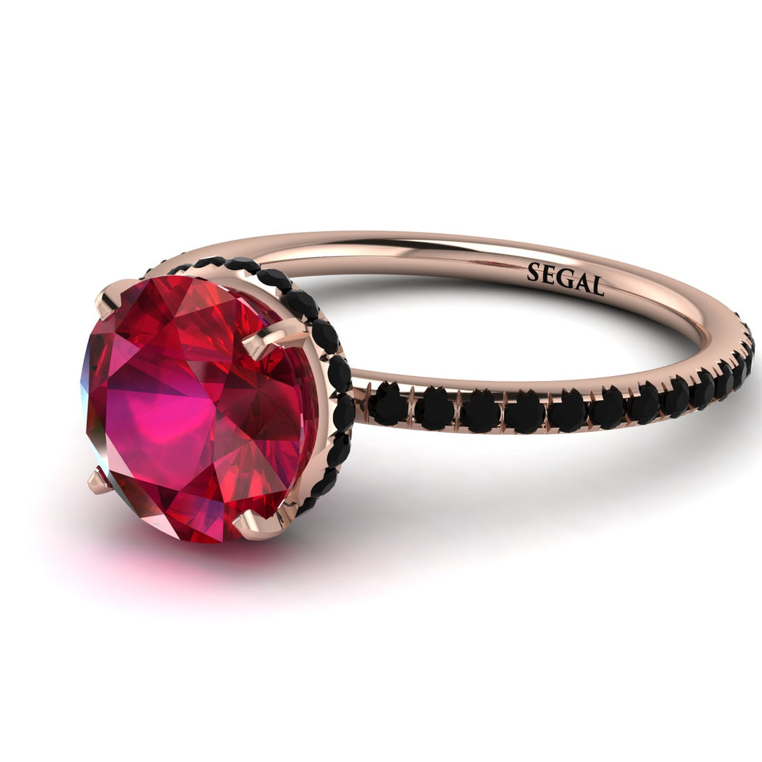 Hidden Halo Ruby Ring - Fiona No. 41