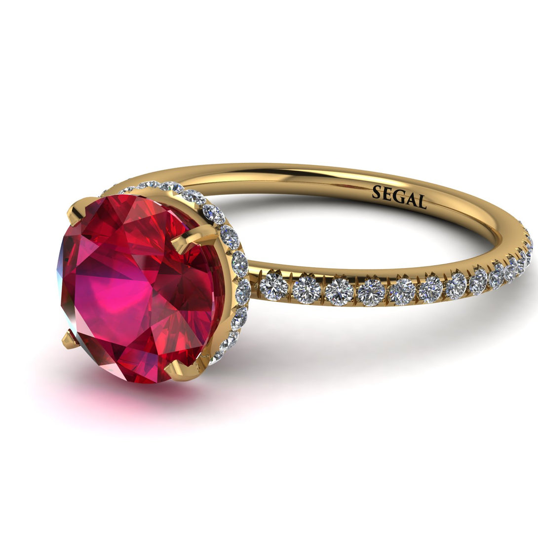 Hidden Halo Ruby Ring - Fiona No. 10