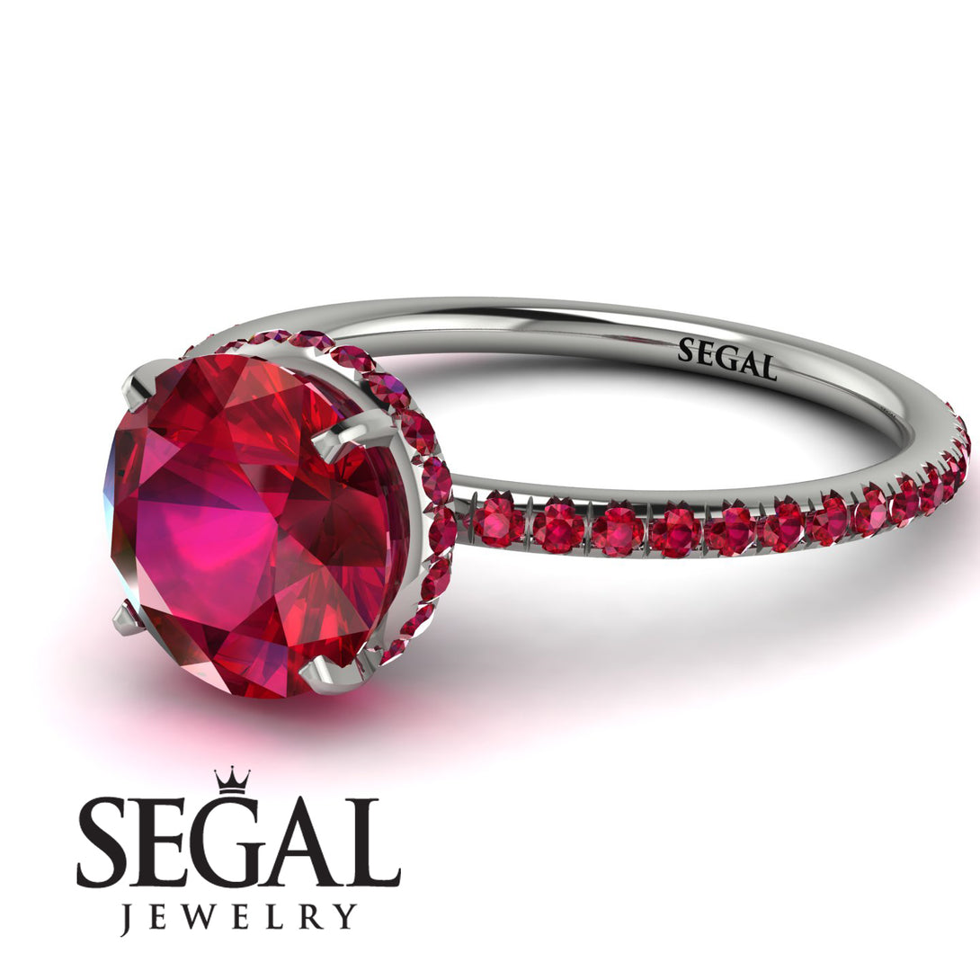 Hidden Halo Ruby Ring - Fiona No. 57