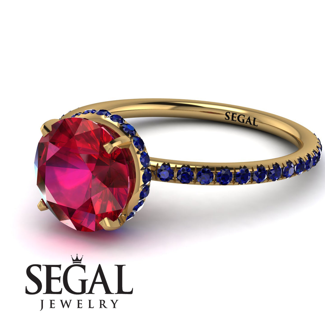 Hidden Halo Ruby Ring - Fiona No. 70