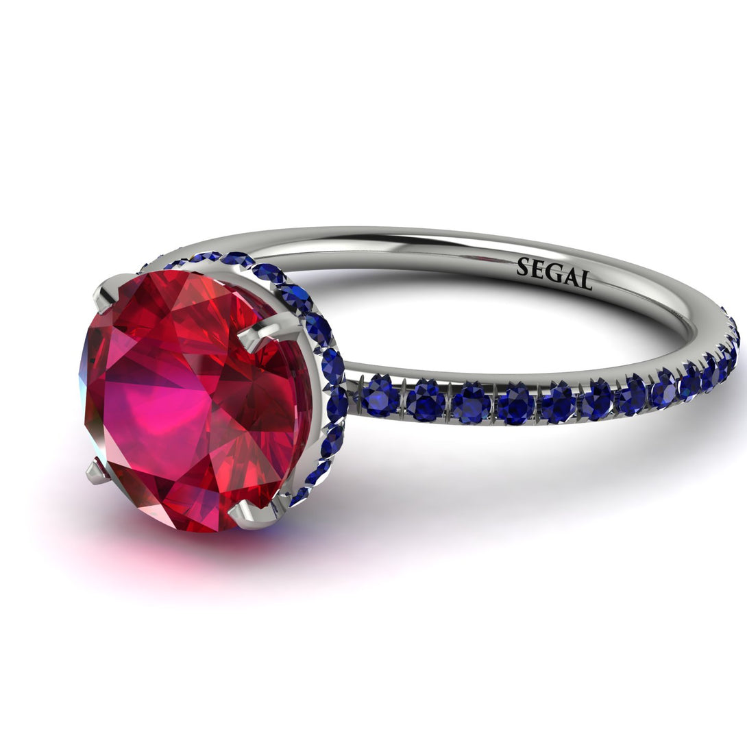 Hidden Halo Ruby Ring - Fiona No. 72
