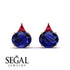 Hidden Halo Sapphire Earrings - Rosalie No. 58
