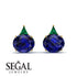 Hidden Halo Sapphire Earrings - Rosalie No. 28