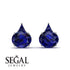 Hidden Halo Sapphire Earrings - Rosalie No. 75