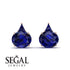 Hidden Halo Sapphire Earrings - Rosalie No. 74
