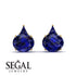 Hidden Halo Sapphire Earrings - Rosalie No. 73