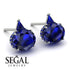 Hidden Halo Sapphire Earrings - Rosalie No. 75