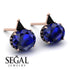 Hidden Halo Sapphire Earrings - Rosalie No. 44