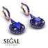 Hidden Halo Sapphire Earrings - Joanna No. 74