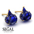Hidden Halo Sapphire Earrings - Rosalie No. 73