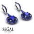 Hidden Halo Sapphire Earrings - Joanna No. 75