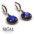 Hidden Halo Sapphire Earrings - Joanna No. 44