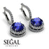 Hidden Halo Sapphire Hoop Earrings - Catalina No. 15 image 3