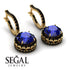 Hidden Halo Sapphire Hoop Earrings - Catalina No. 43 image 10