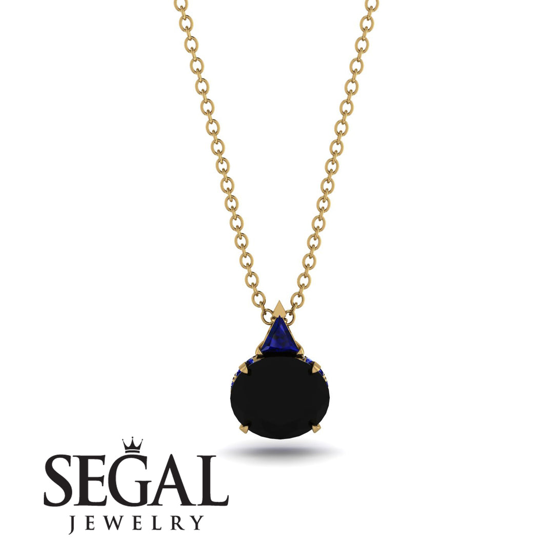 Hidden Halo Black Diamond Necklace - Rosalie No. 67