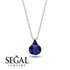 Hidden Halo Sapphire Necklace - Rosalie No. 75