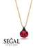 Hidden Halo Ruby Necklace - Rosalie No. 70