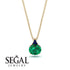 Hidden Halo Emerald Necklace - Rosalie No. 64
