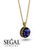 Hidden Halo Sapphire Necklace - Catalina No. 43