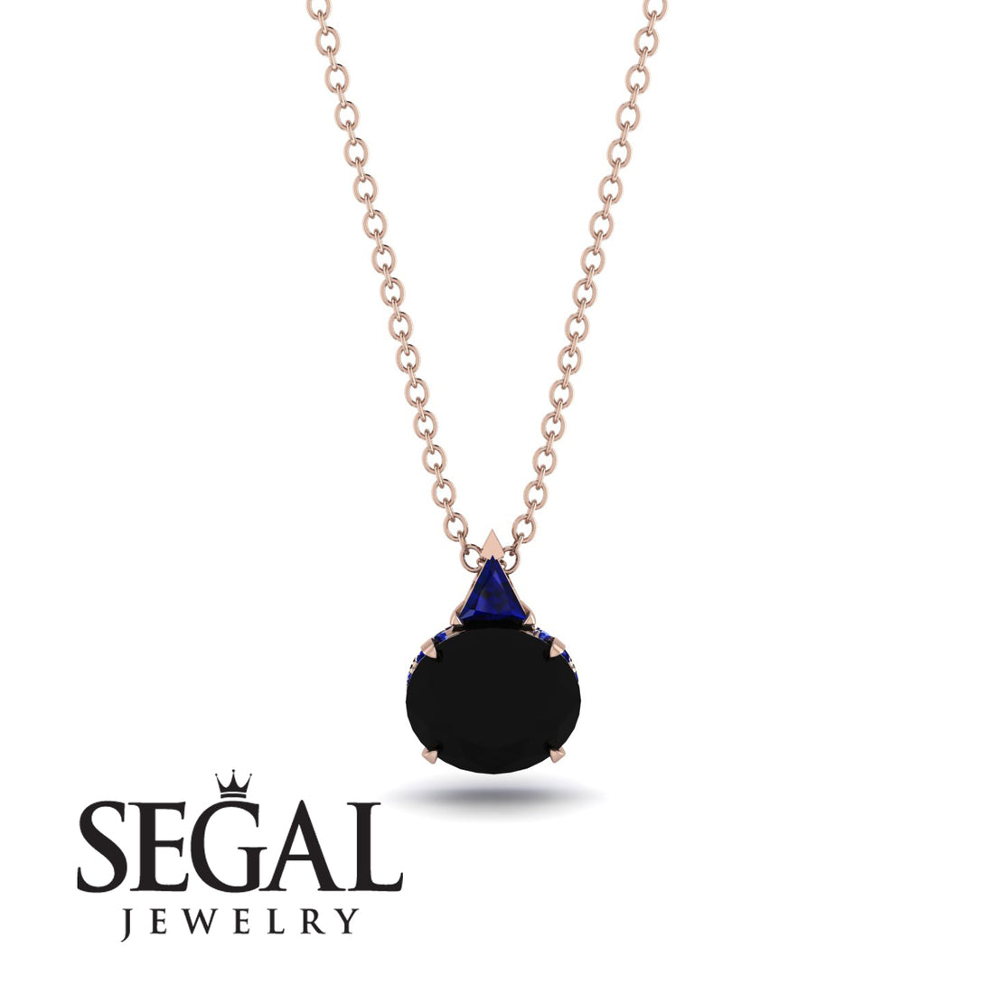 Hidden Halo Black Diamond Necklace - Rosalie No. 68