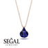 Hidden Halo Sapphire Necklace - Rosalie No. 74