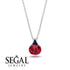 Hidden Halo Ruby Necklace - Rosalie No. 72