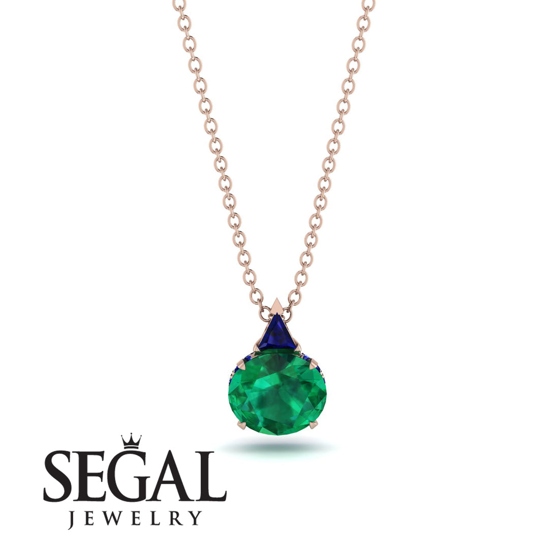 Hidden Halo Emerald Necklace - Rosalie No. 65