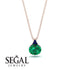 Hidden Halo Emerald Necklace - Rosalie No. 65