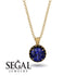 Hidden Halo Sapphire Necklace - Catalina No. 43