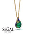 Hidden Halo Emerald Necklace - Rosalie No. 64