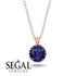 Hidden Halo Sapphire Necklace - Catalina No. 74
