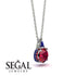 Hidden Halo Ruby Necklace - Rosalie No. 72