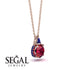 Hidden Halo Ruby Necklace - Rosalie No. 71
