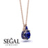 Hidden Halo Sapphire Necklace - Rosalie No. 74