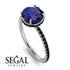 Hidden Halo Sapphire Ring - Fiona No. 45