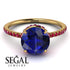 Hidden Halo Sapphire Ring - Fiona No. 58