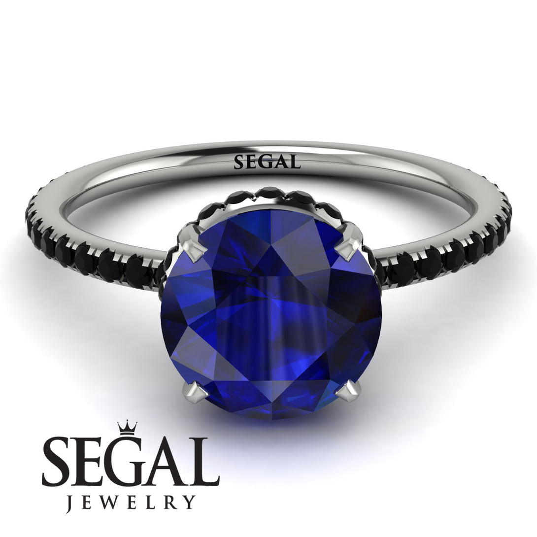Hidden Halo Sapphire Ring - Fiona No. 45