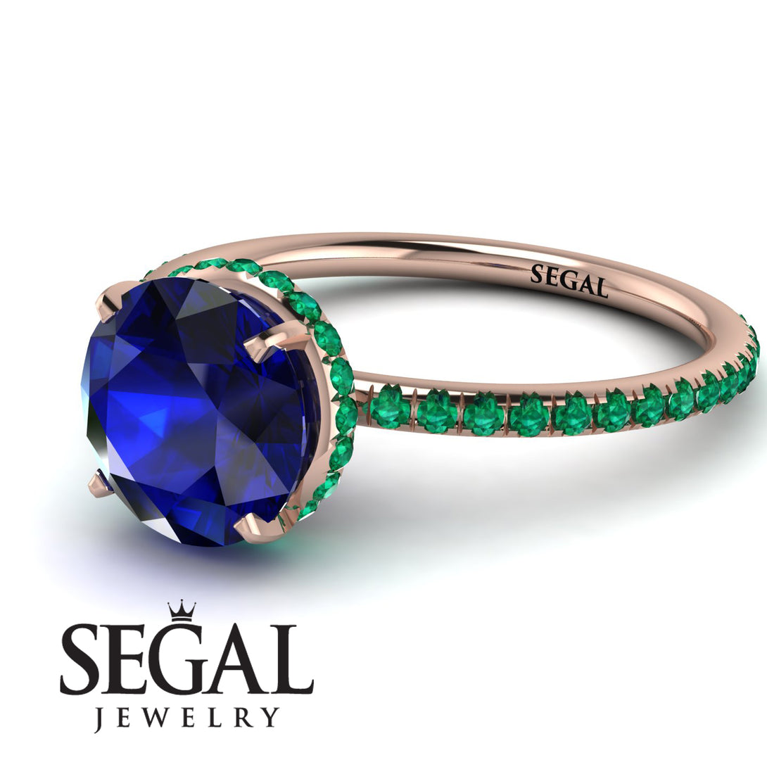 Hidden Halo Sapphire Ring - Fiona No. 29