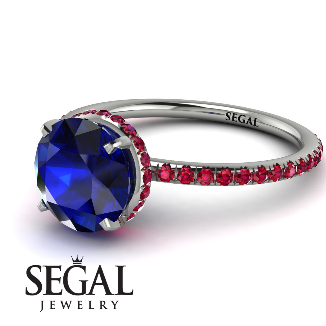 Hidden Halo Sapphire Ring - Fiona No. 60